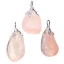 Edelsteenhanger Rozenkwarts A Kwaliteit Metalen Oogje ±1.5-3cm