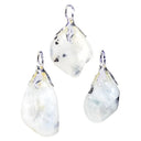 Edelsteenhanger Witte Labradoriet Met Metalen Oogje ±1.5-3cm