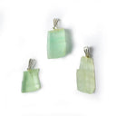 Aquamarijn Ruw Edelsteenhanger Met Metalen Oogje ±1-3cm