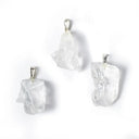 Bergkristal Edelsteenhanger Ruw Met Metalen Oogje ±3.5cm