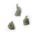 Labradoriet Ruw Edelsteenhanger Met Metalen Oogje ±2.5cm
