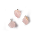 Rozenkwarts Ruw Edelsteenhanger Hartchakra ±2.5cm