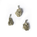 Edelsteenhanger Pyriet Ruw Gegalvaniseerd Met Metalen Oogje ±2.5cm