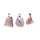 Hanger Ruwe Roze Opaal Edelsteen Met Metalen Oogje 2 cm