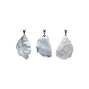 Hanger Ruwe Edelsteen Witte Howliet 2 cm