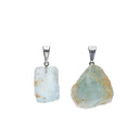 Hanger Ruwe Blauwe Topaas Edelsteen Met Metalen Oogje 2 cm