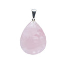 Edelsteen Hanger Rozenkwarts Druppel Met Metalen Oogje 2-3 cm