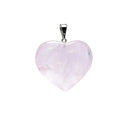 Hanger Rozenkwarts Hart Edelsteen 2-3 cm
