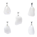 Melkkwarts Edelsteenhanger Met Geboord Oogje ±2cm