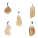Natuurlijke Citrien Edelsteenhanger Met Geboord Oogje ±2,5cm
