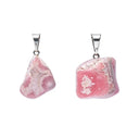 Rhodochrosiet Edelsteenhanger Met Geboord Metalen Oogje ±2,5cm