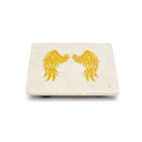Wierookbrander Engelenvleugels Zandsteen Goudkleurige Print 10x10 cm