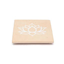 Wierookbrander Lotus Roze Zandsteen Wit Motief 10x10 cm