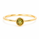 Geboortesteen Ring Peridoot Augustus - 925 Zilver Verguld (Maat 17)