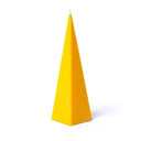 Piramide Kaars Geurloos Geel 21x6cm Palmpitwas Fairtrade