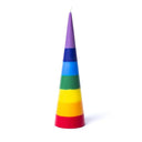 Kegelvormige Kaars Regenboog Geurloos 21x6cm