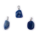 Edelsteenhanger Blauwe Kwarts Met Geboord Oogje ±1-3cm