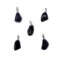 Edelsteenhanger Zwarte Onyx Met Geboord Oogje ±1-2.5cm