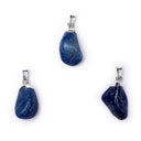 Edelsteenhanger Blauwe Kwarts Met Geboord Oog En Kapje ±2-3 cm