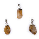 Rutielkwarts Edelsteenhanger Met Geboord Oog En Kapje ±1-2.5cm