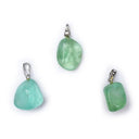 Edelsteenhanger Groene Fluoriet Met Geboord Oogje ±2-3cm