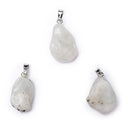 Edelsteenhanger Witte Maansteen Met Geboord Oogje ±1-2.5 cm