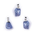 Chalcedoon Edelsteenhanger Met Oog En Kapje ±1-2.5cm