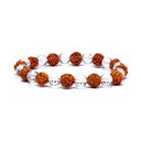 Armband Rudraksha Zaad En Bergkristal Elastisch 7mm