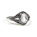 Verstelbare Ring Met Ruwe Bergkristal Van Messing