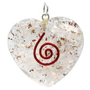 Orgonite Hanger Koperen Spiraal Hart Seleniet