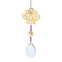 Regenboogkristal Druppel Met Lotus Wit 30 cm