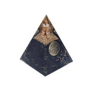 Orgoniet Piramide Flower of Life Toermalijn 5 x 5 x 8 cm