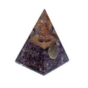 Orgoniet Piramide Flower of Life Amethist 5 x 5 x 8 cm