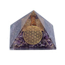 Orgoniet Piramide Flower of Life Amethist 7 x 7 x 6 cm