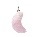 Edelsteenhanger Maanvorm Rozenkwarts ±2x1.5cm