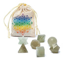 Aventurijn Heilige Geometrie Set Met Platonische Vormen Groen 2 cm