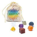 Edelsteen Set Heilige Geometrie Chakra Uit India 1-2 cm