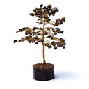Edelsteenboom Tijgeroog Met Neemhout Basis ±18cm