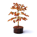 Edelsteenboom Levensboom Carneool Met Neemhouten Basis ±18cm