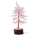 Edelsteenboom Levensboom Rozenkwarts Met Neemhouten Basis ±23cm