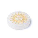 Mineraalschijf Bergkristal Met Zon Symbool ±5cm