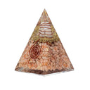 Orgoniet Piramide Zonnesteen Met Zon Symbool 6x6x8,5cm
