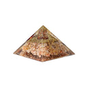 Orgoniet Pyramide Zonnesteen Met Zon Symbool 7,5x7,5x5cm