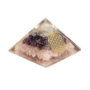 Orgoniet Piramide Gouden Driehoek Met Bloem Des Levens ±7,5cm
