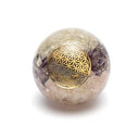 Orgoniet Bol Gouden Driehoek Met Bloem Des Levens ±5,5cm