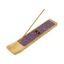 Wierookhouder Mangohout Amethist Lotus Motief 25 Cm