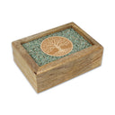 Tarot Sieradendoos Mangohout Amazoniet Tree Of Life 18 cm