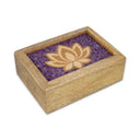 Tarot Sieradendoos Mangohout Amethist Lotus 18 cm