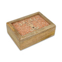 Tarot Sieradendoos Mangohout Roze Maansteen Godin Maanfasen 18 cm