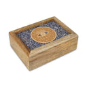 Tarot Sieradendoos Mangohout Sodaliet Spiritueel Oog 18 Cm